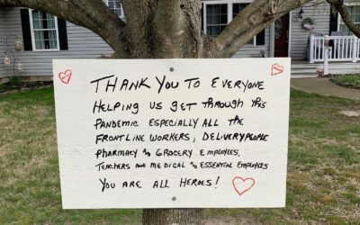 Our front desk manager Katie spotted this sign on a recent walk around Cape May. ️ While this is an unquestionably challenging time for many of us, it is so encouraging to see these small and profound acts of gratitude and love.  . We are grateful. 🏼 We are . . . . . . . . . . .