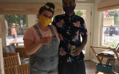 Sara and Miles booked their Cape May vacay to celebrate Miles’ birthday! 🥳 They enjoyed cupcakes 🧁 from our friends at Pretty Tasty Cupcake Boutique, and they stopped to see us in the lobby for our local Wine & Beer Hour. 🥂 . Our Wine  & Beer  hour takes place in our lobby every day between 5 and 6pm. All guests are invited to sample a selection of craft beverages made right here in Cape May. We are currently featuring wine from Hawk Haven Vineyard & Winery and beer from Cape May Brewing Company. . Book your next Cape May getaway at the Boarding House and enjoy Wine & Beer Hour, along with many other awesome hotel amenities! . Note: Your safety and comfort is our top priority. Masks  are currently required in all indoor common areas. During Wine & Beer Hour, guests stop into the lobby to get their beverage of choice, and they can enjoy in their rooms or on our rooftop deck! ️ . Save on your July vacation with our Surfin’ Summer Special. 🤙🏼 Link in bio! . . . . . . . . . . .